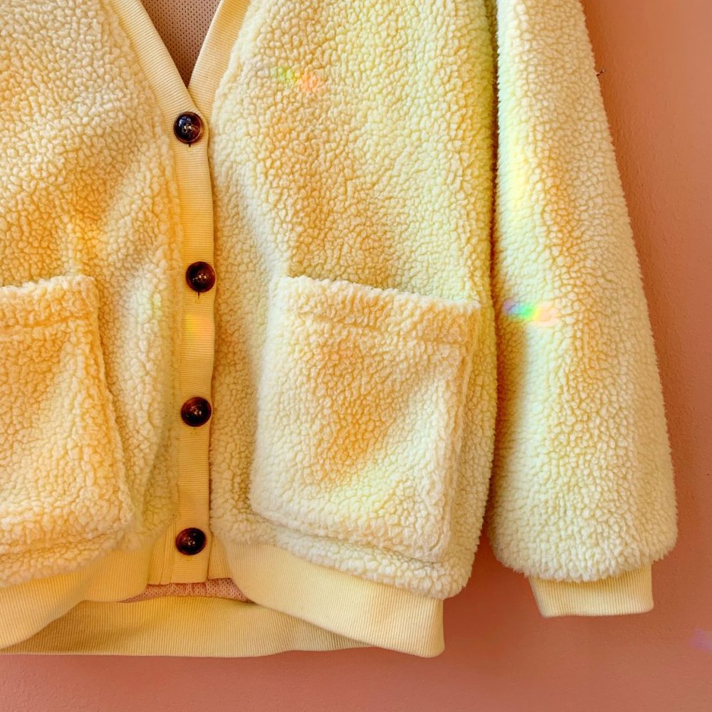 Uo Teddy Button-Front Sweater Jacket - image 5